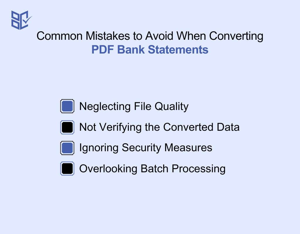 Common Mistakes to Avoid When Converting PDF Bank Statements